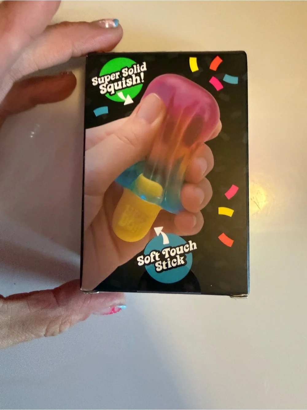 Nee Doh Nice-Sicle Popsicle Squishy Toy - Pink, Orange & Yellow